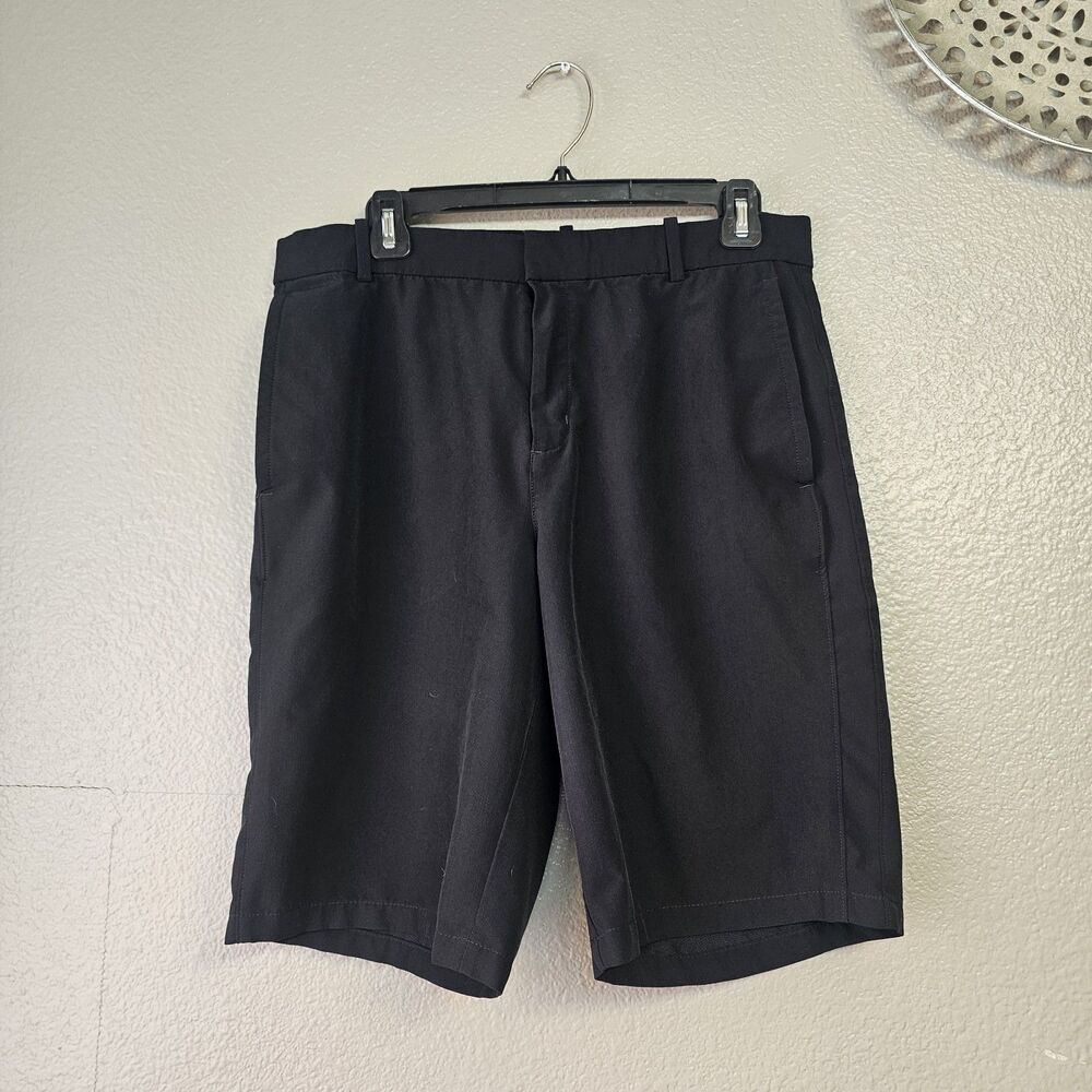 Nike Golf Dri-FIT Black Flat Front Shorts Men’s Size 32 Performance Stretch W482